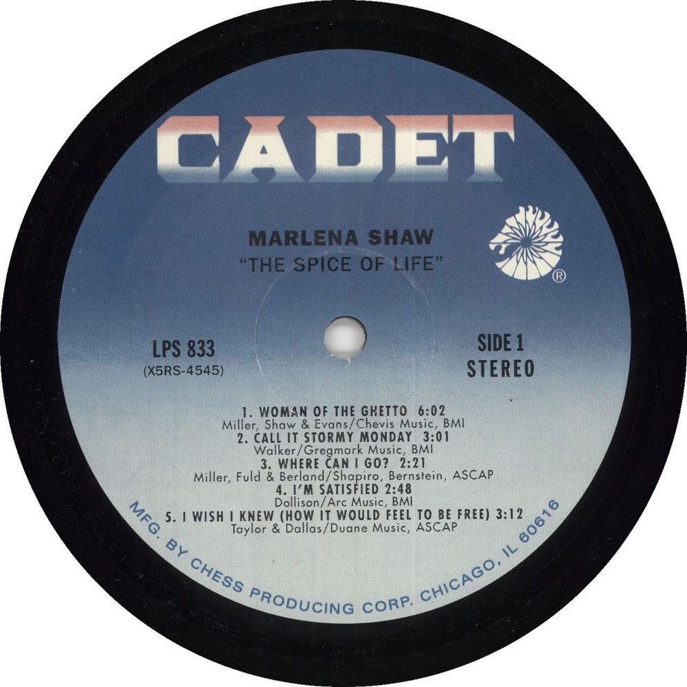 Marlena Shaw The Spice Of Life US vinyl LP album (LP record) 4MSLPTH734875