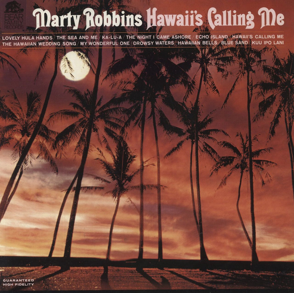 Marty Robbins Hawaii's Calling Me German vinyl LP album (LP record) BFX15123