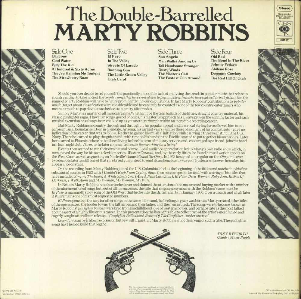 Marty Robbins The Double-Barrelled Marty Robbins UK 2-LP vinyl record set (Double LP Album)