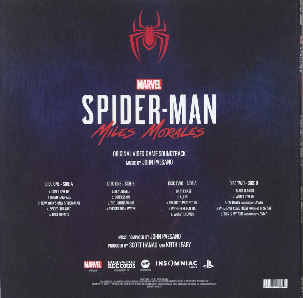 Marvel Marvel's Spider-Man: Miles Morales - 180gm Colour Stripe Vinyl US 2-LP vinyl record set (Double LP Album) 6AW2LMA845017