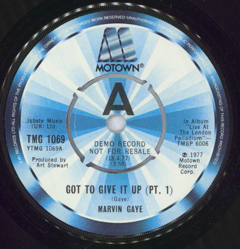 Marvin Gaye Got To Give It Up UK Promo 7" vinyl single (7 inch record / 45) TMG1069