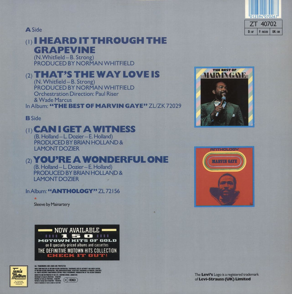 Marvin Gaye I Heard It Through The Grapevine UK 12" vinyl single (12 inch record / Maxi-single) 5012394070267