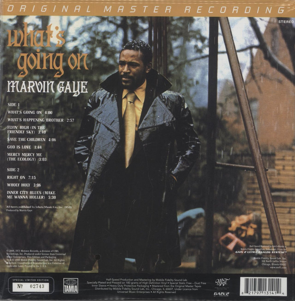 Marvin Gaye What's Going On - 180gm - Sealed US vinyl LP album (LP record) 821797131414