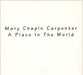 Mary Chapin Carpenter A Place In The World + Outer UK Promo CD single (CD5 / 5") XPCD823