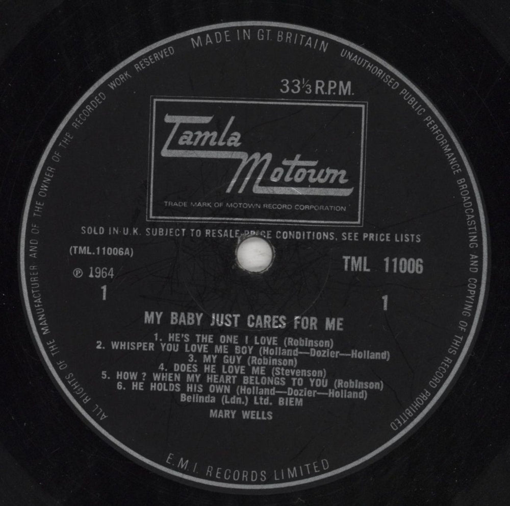 Mary Wells My Baby Just Cares For Me UK vinyl LP album (LP record) MRWLPMY506014