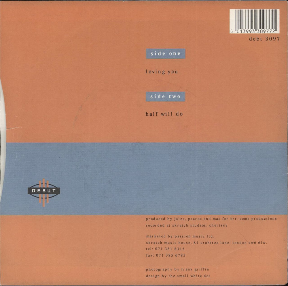 Massivo Loving You UK 7" vinyl single (7 inch record / 45) 5013993309772