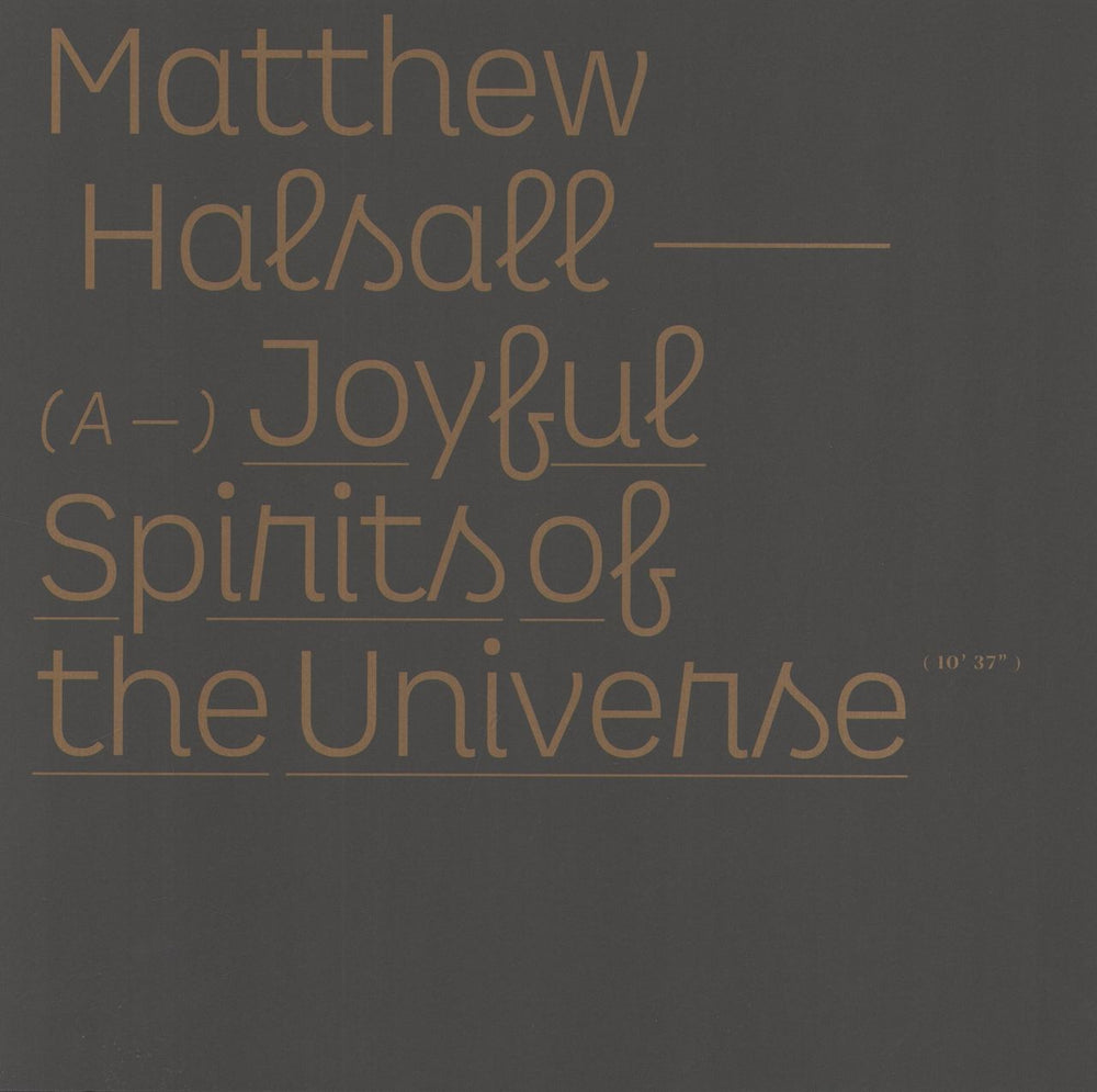 Matthew Halsall Joyful Spirits Of The Universe UK 12" vinyl single (12 inch record / Maxi-single) GOND121002