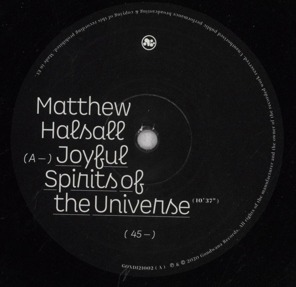 Matthew Halsall Joyful Spirits Of The Universe UK 12" vinyl single (12 inch record / Maxi-single) OKZ12JO845293