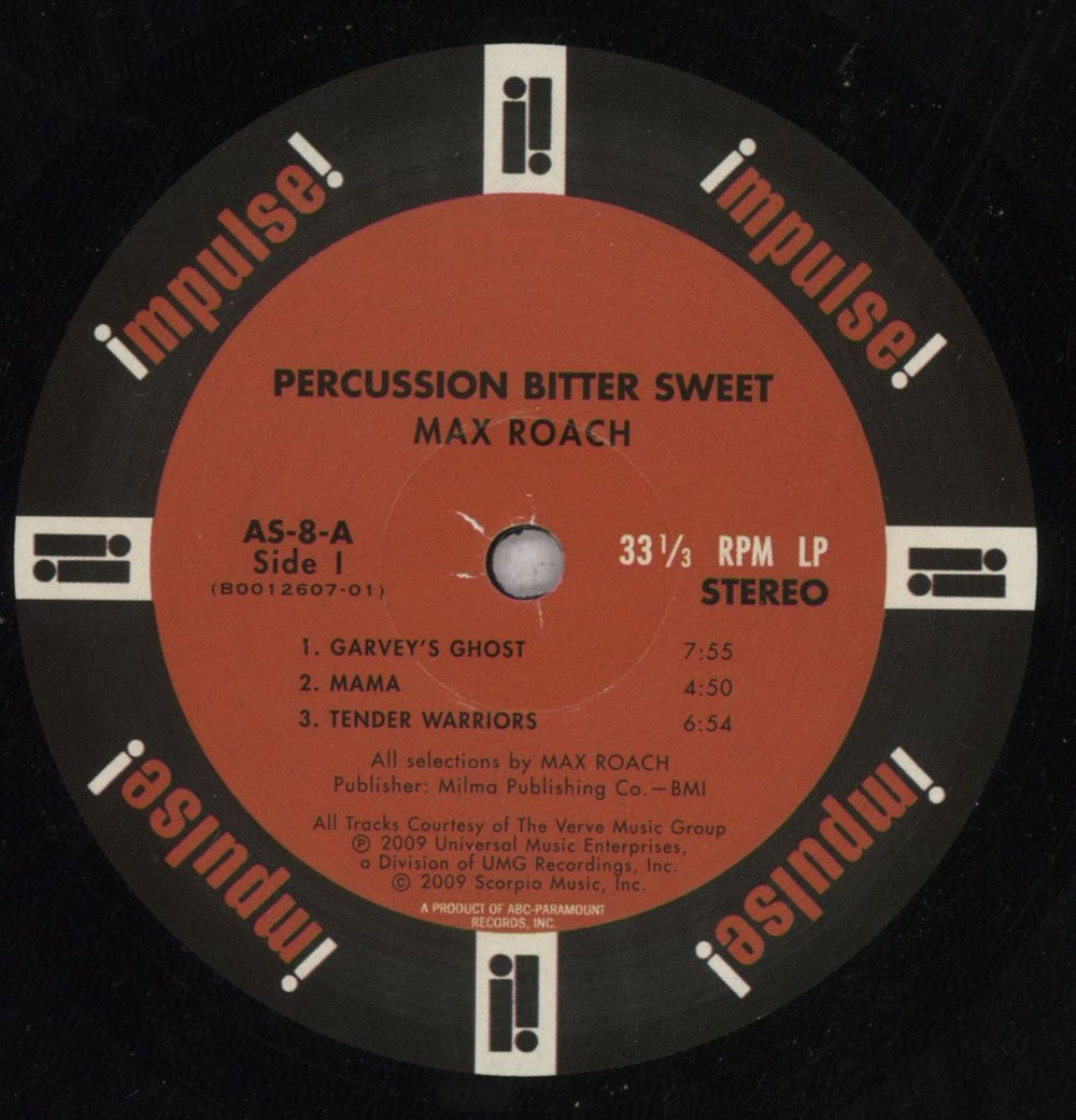 Max Roach Percussion Bitter Sweet US vinyl LP album (LP record) MXRLPPE847572