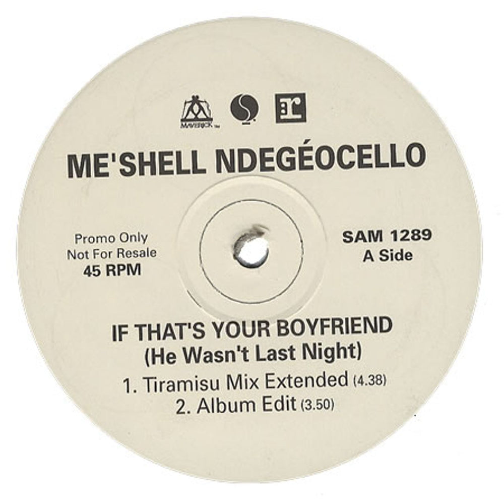 Me'Shell Ndegeocello It That's You Boyfriend [He Wasn't Last Night] UK Promo 12" vinyl single (12 inch record / Maxi-single) SAM1289