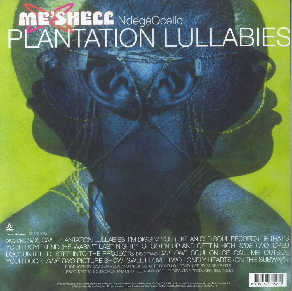 Me'Shell Ndegeocello Plantation Lullabies UK 2-LP vinyl record set (Double LP Album) 093624533320