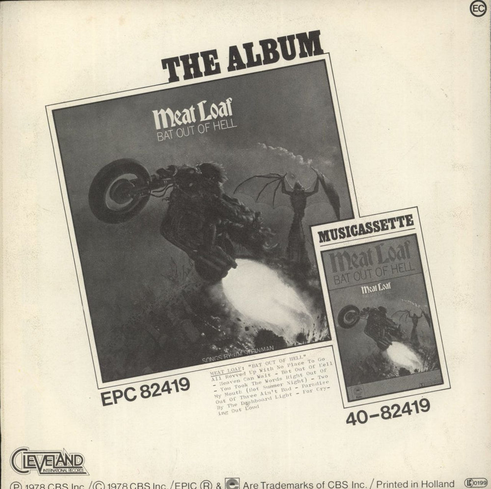 Meat Loaf You Took The Words Right Out Of My Mouth Dutch 7" vinyl single (7 inch record / 45)