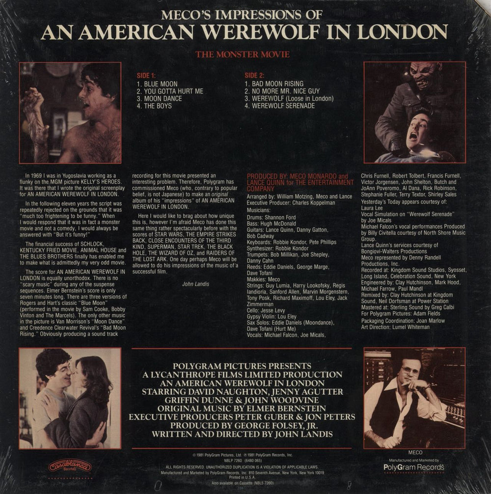 Meco Impressions Of An American Werewolf In London US vinyl LP album (LP record)