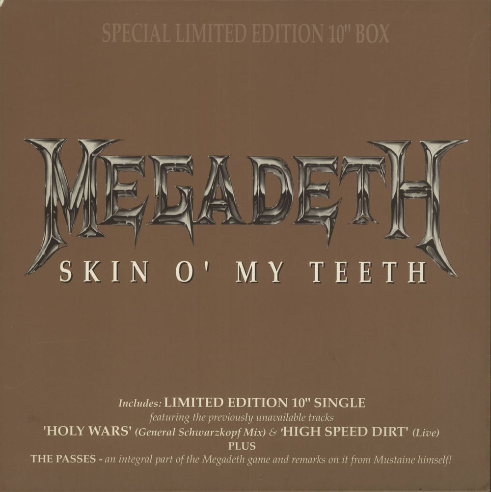 Megadeth Skin O' My Teeth + Passes Sheet UK Vinyl Box Set 10CL669