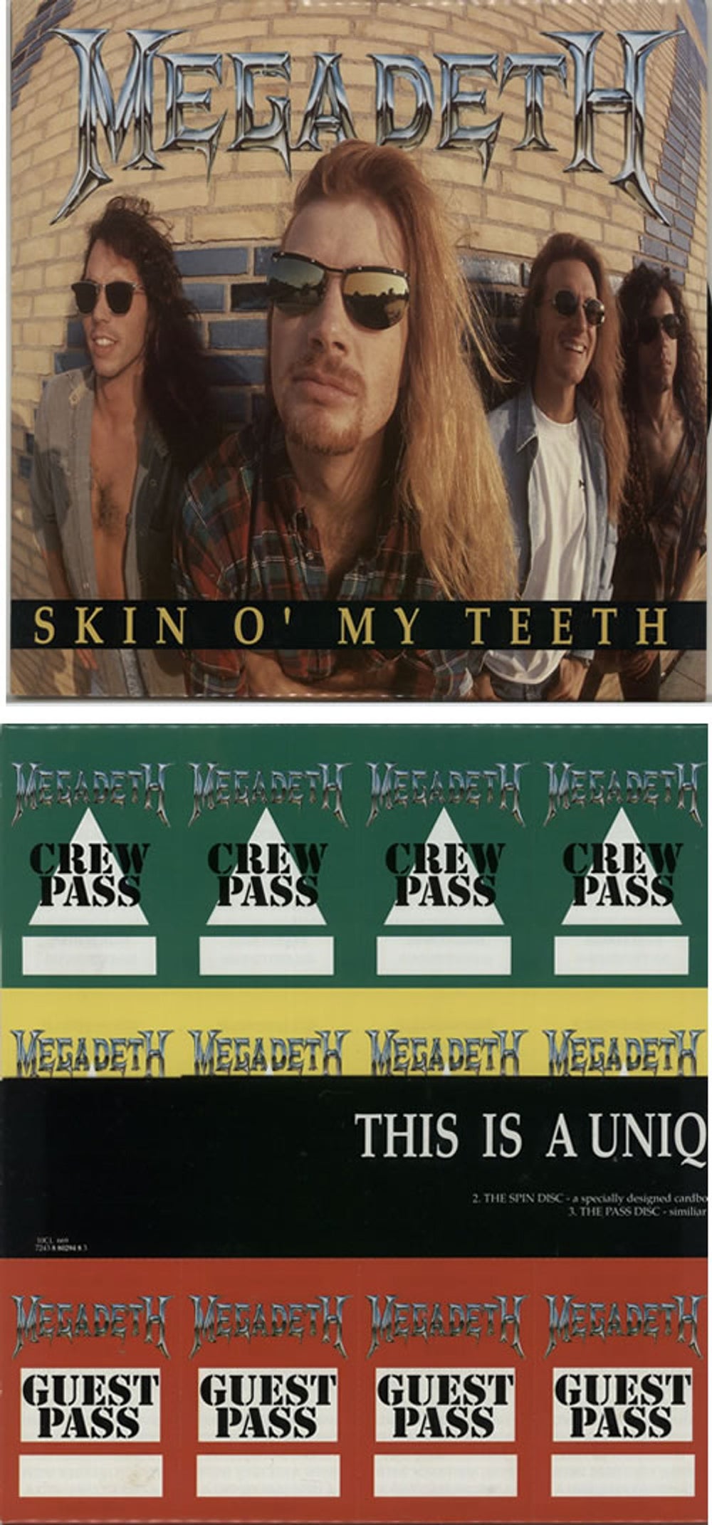 Megadeth Skin O' My Teeth + Passes Sheet UK Vinyl Box Set MEGVXSK38008