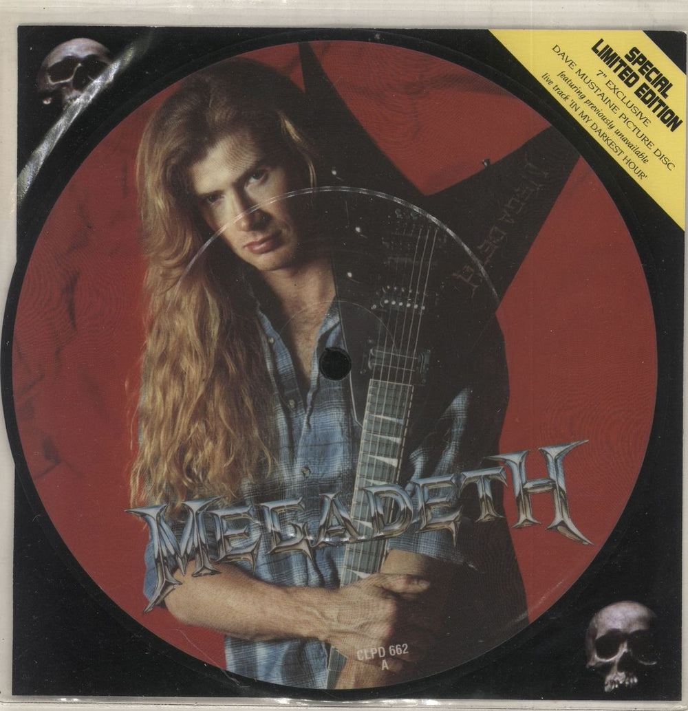 Megadeth Symphony Of Destruction UK 7" vinyl picture disc (7 inch picture disc single) CLPD662