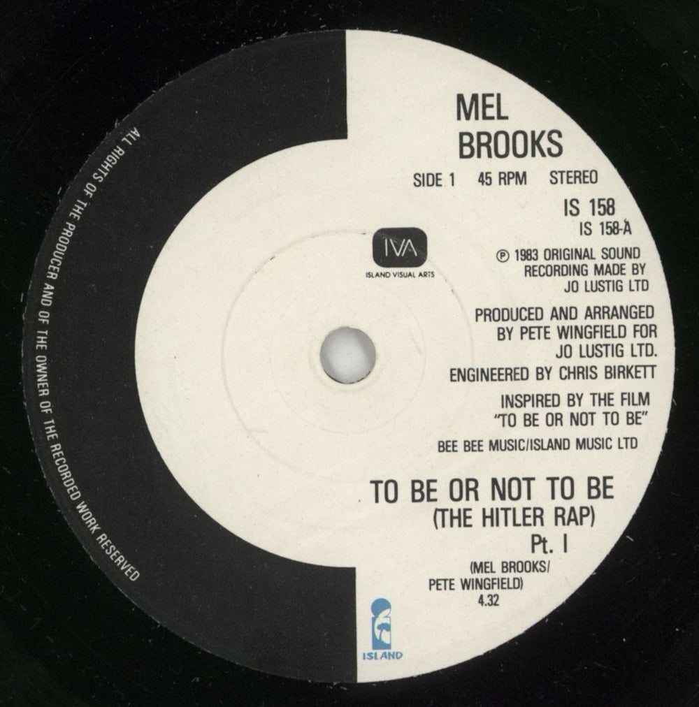 Mel Brooks To Be Or Not To Be UK 7" vinyl single (7 inch record / 45) ELB07TO409051