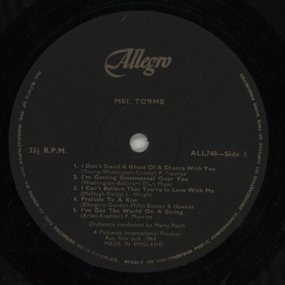 Mel Tormé I've Got The World On A String! - Shrink UK vinyl LP album (LP record) MT4LPIV860184