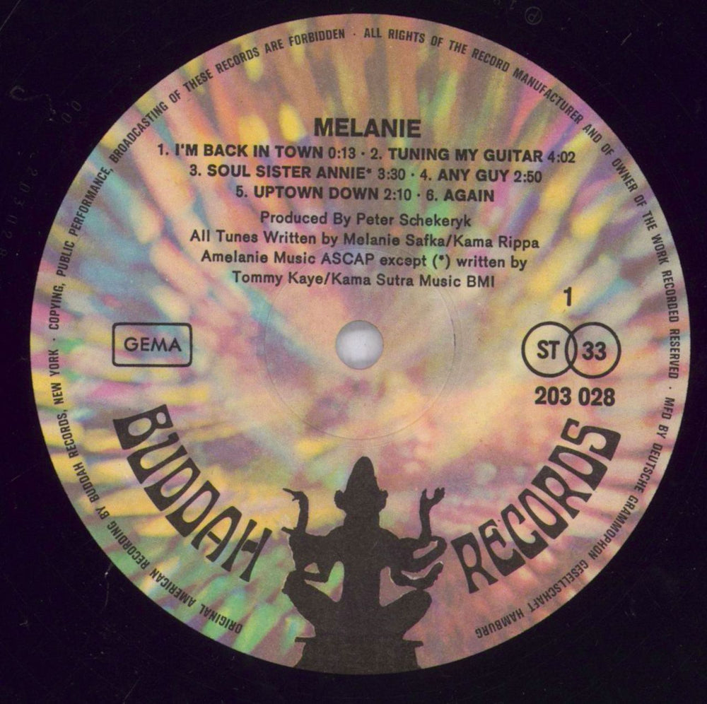 Melanie Melanie German vinyl LP album (LP record) MLALPME833173