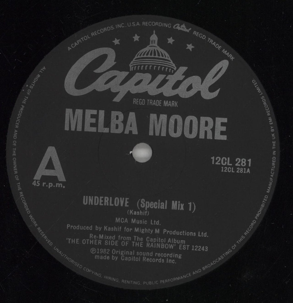 Melba Moore Underlove (Special Extended Mix) UK 12" vinyl single (12 inch record / Maxi-single) MP312UN786534