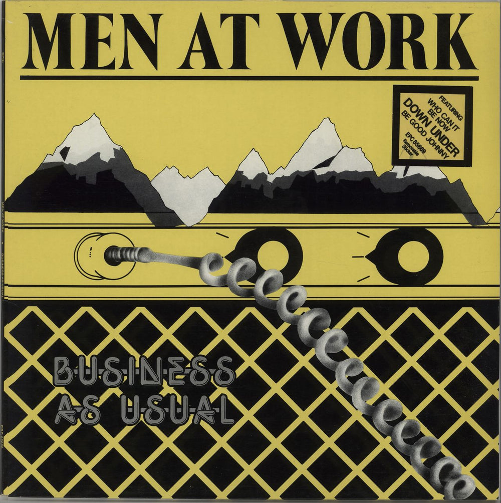 Men At Work Business As Usual - Stickered sleeve - EX UK vinyl LP album (LP record) EPC85669