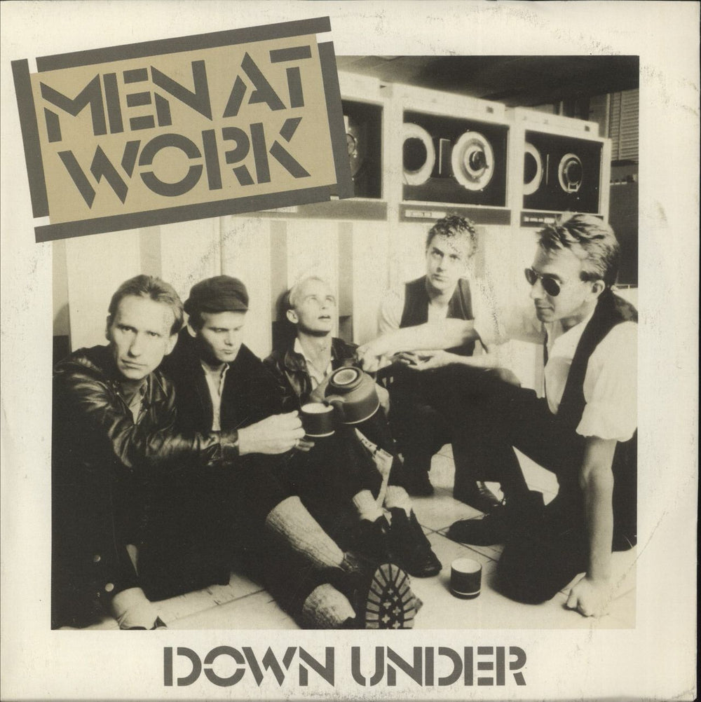 Men At Work Down Under UK 7" vinyl single (7 inch record / 45) EPCA1980