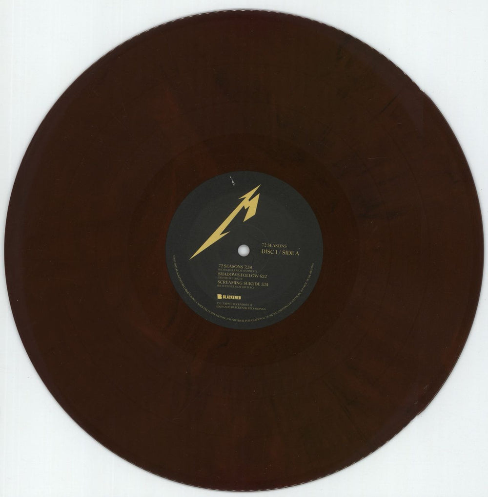 Metallica 72 Seasons - Red And Black Marbled Vinyl UK 2-LP vinyl record set (Double LP Album) MET2LSE872951