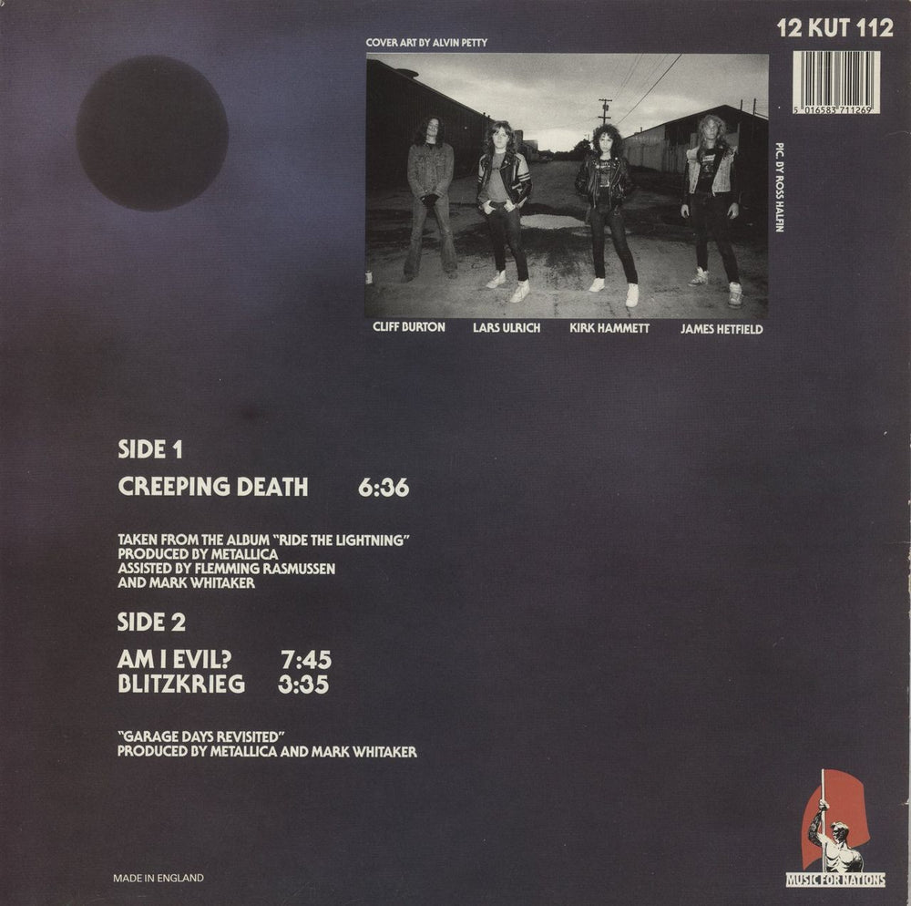 Metallica Creeping Death - Black vinyl UK 12" vinyl single (12 inch record / Maxi-single) 5016583711269