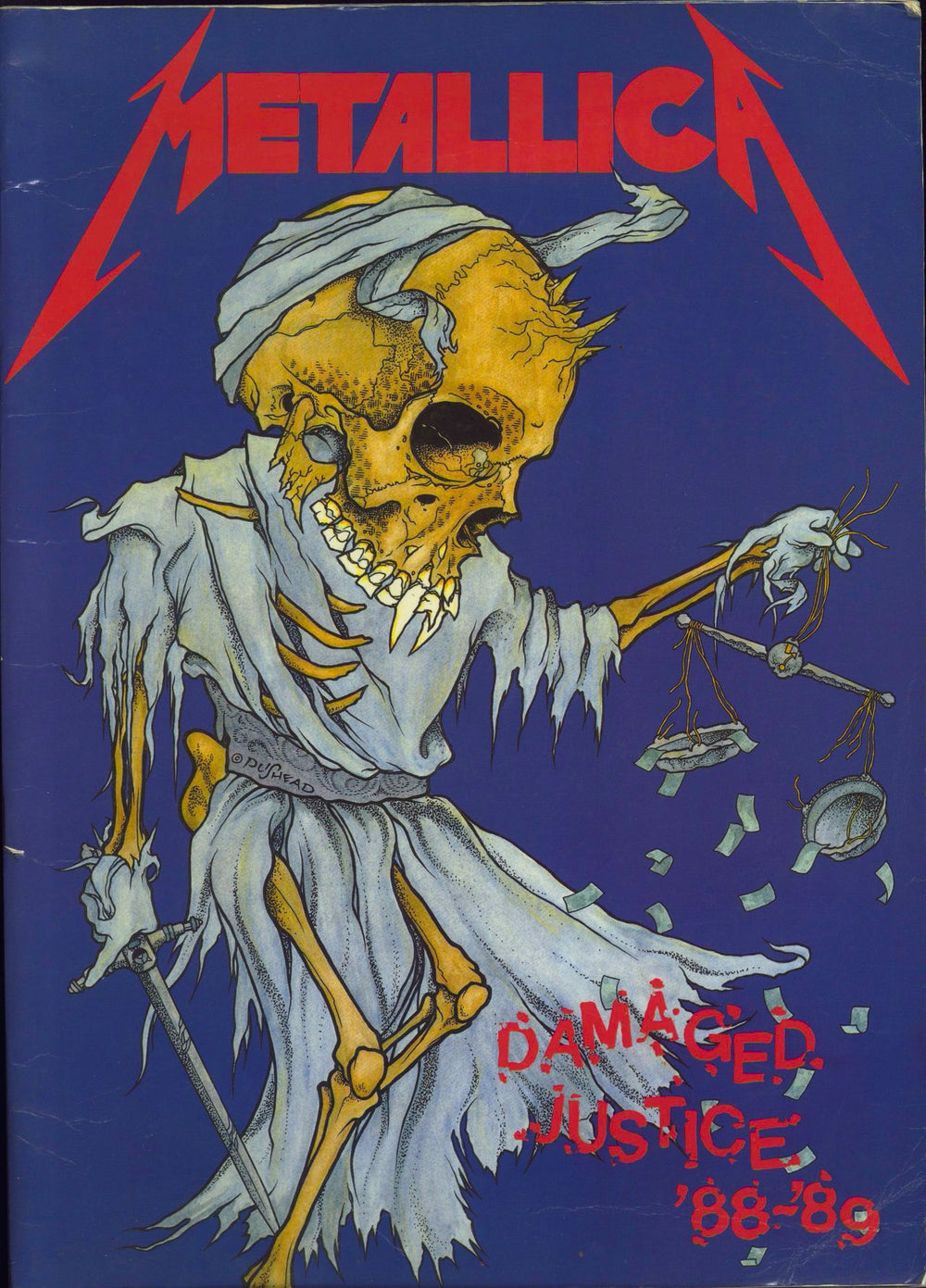 Metallica Damaged Justice Tour '88-'89 - EX UK tour programme TOUR PROGRAMME