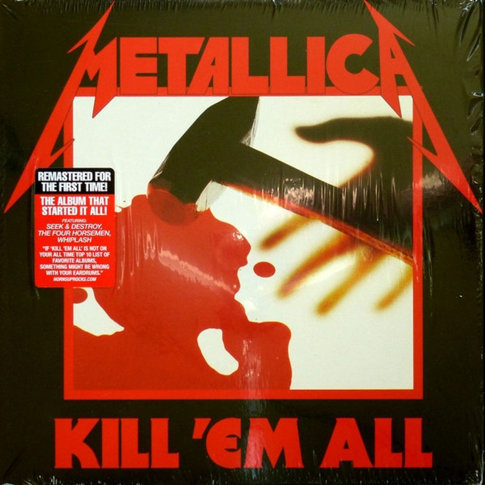 Metallica Kill 'Em All - Remastered - Sealed US vinyl LP album (LP record) BLCKND003R-1