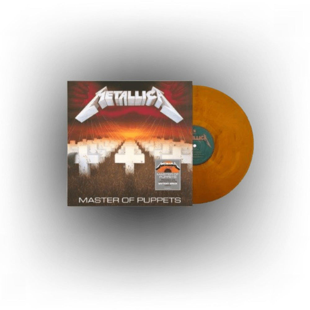 Metallica Master Of Puppets - Battery Brick Coloured Vinyl - Sealed UK vinyl LP album (LP record) BLCKND005R-1