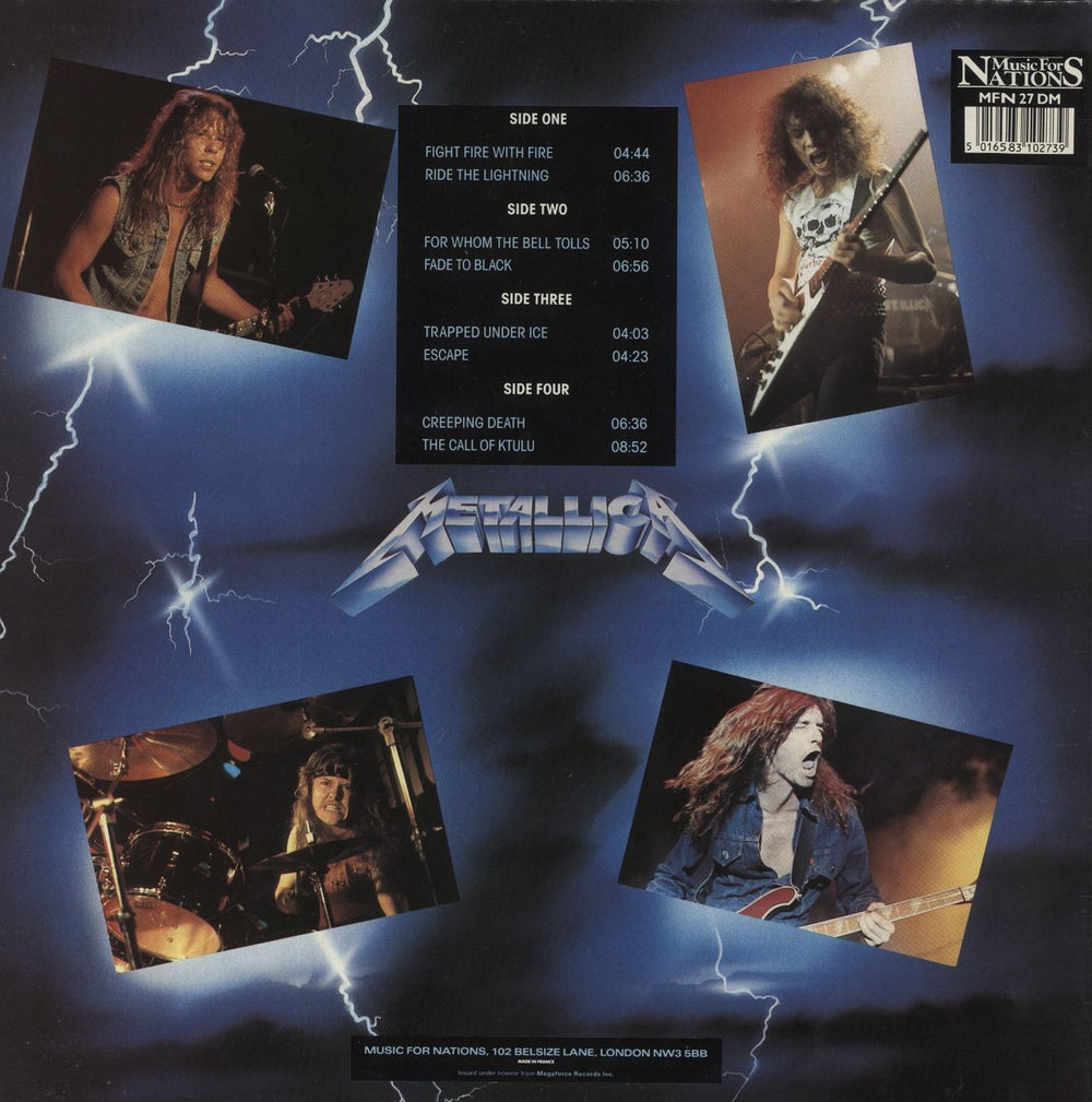 Metallica Ride The Lightning UK 2-LP vinyl record set (Double LP Album) 5016583102739