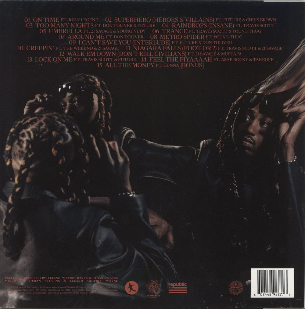 Metro Boomin Heroes and Villains US vinyl LP album (LP record)
