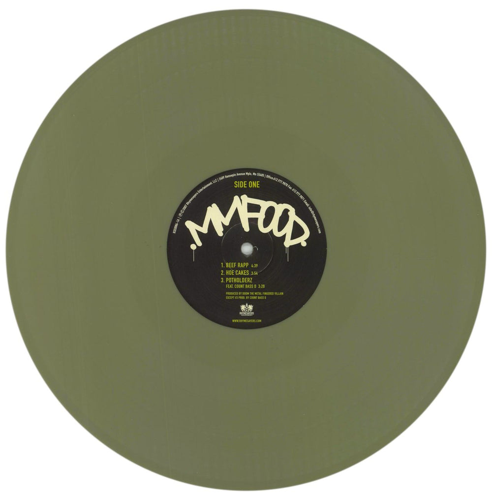 MF Doom MM..Food - Green & Pink Vinyl UK 2-LP vinyl set