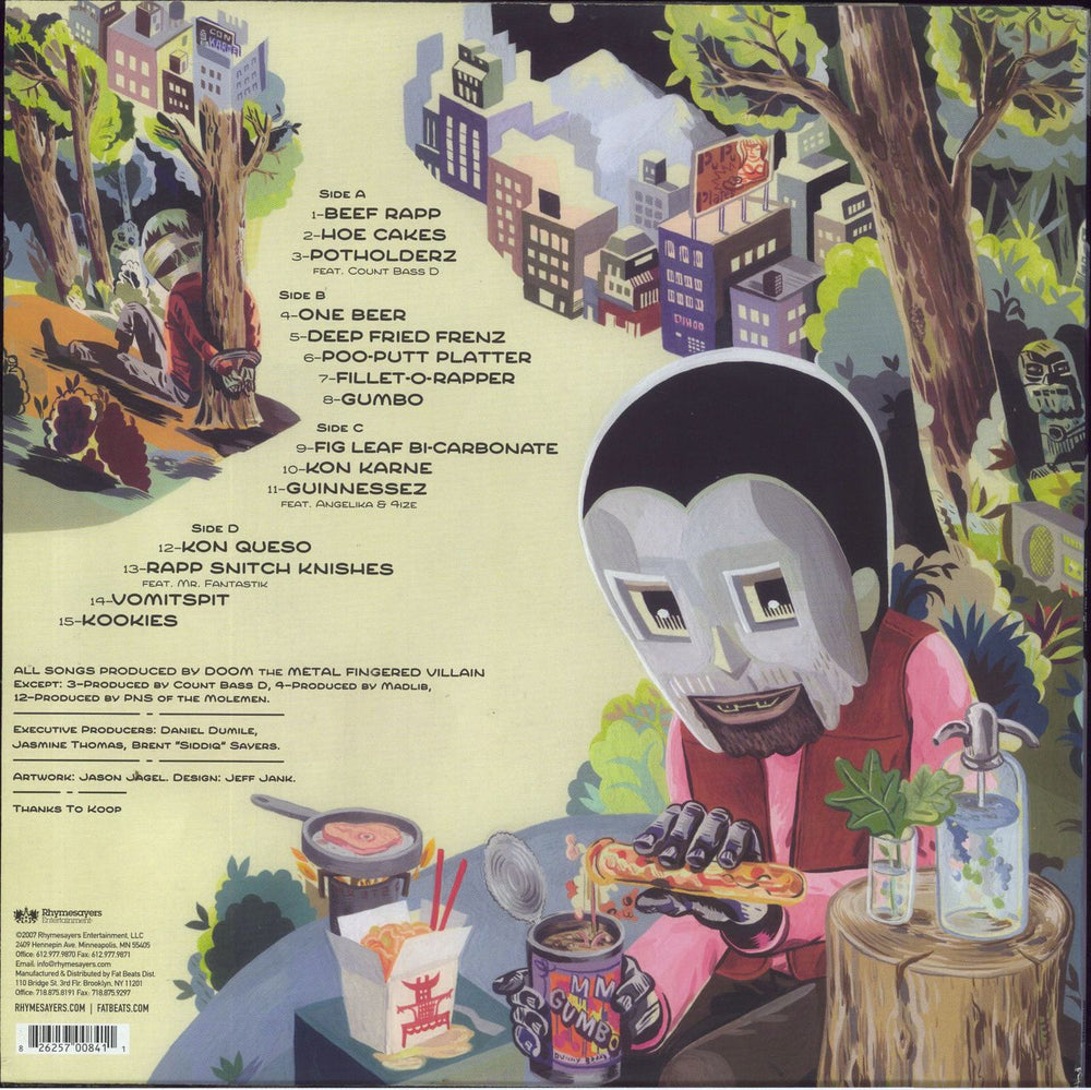 MF Doom MM..Food - Mispress US 2-LP vinyl record set (Double LP Album) 826257008411