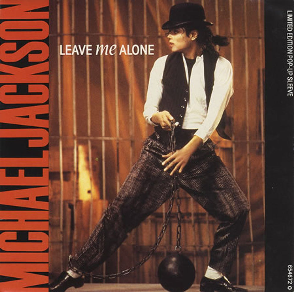 Michael Jackson Leave Me Alone - Pop-up sleeve UK 7" vinyl single (7 inch record / 45) 6546720