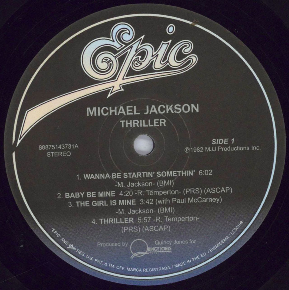 Michael Jackson Thriller - EX UK vinyl LP album (LP record) M-JLPTH832035