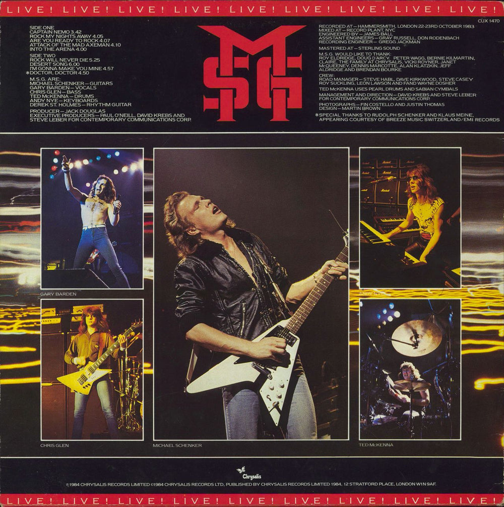 Michael Schenker Group Rock Will Never Die - stickered p/s UK vinyl LP album (LP record)