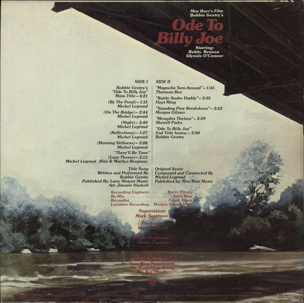 Michel Legrand Ode To Billy Joe Japanese Promo vinyl LP album (LP record)