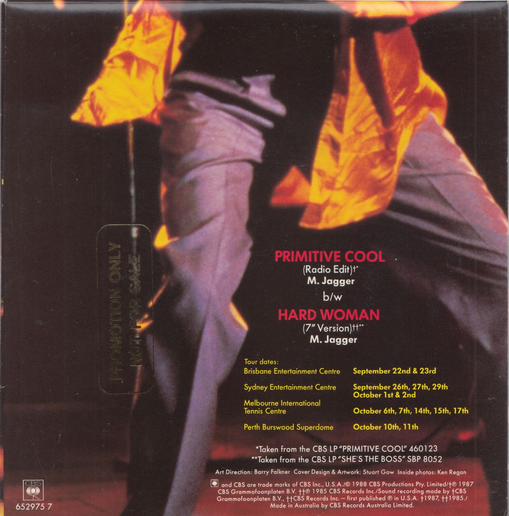Mick Jagger Primitive Cool Australian 7" vinyl single (7 inch record / 45)