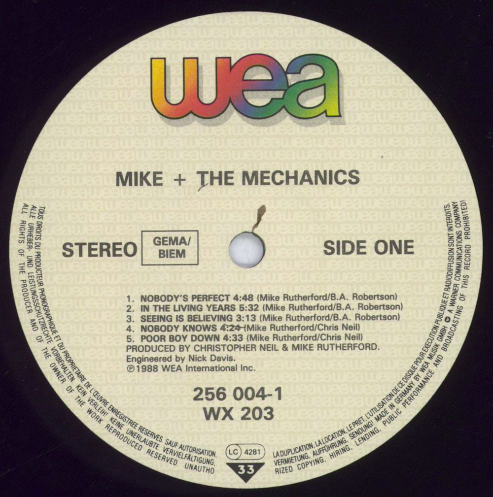 Mike & The Mechanics Living Years - Promo Stickered UK Promo vinyl LP album (LP record) MIKLPLI832730