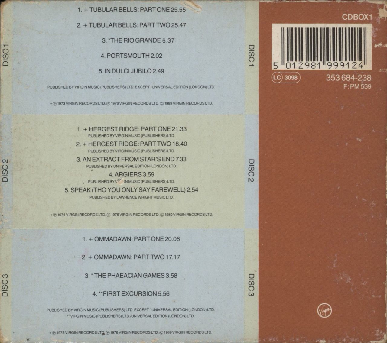 Mike Oldfield Boxed UK Box set — RareVinyl.com