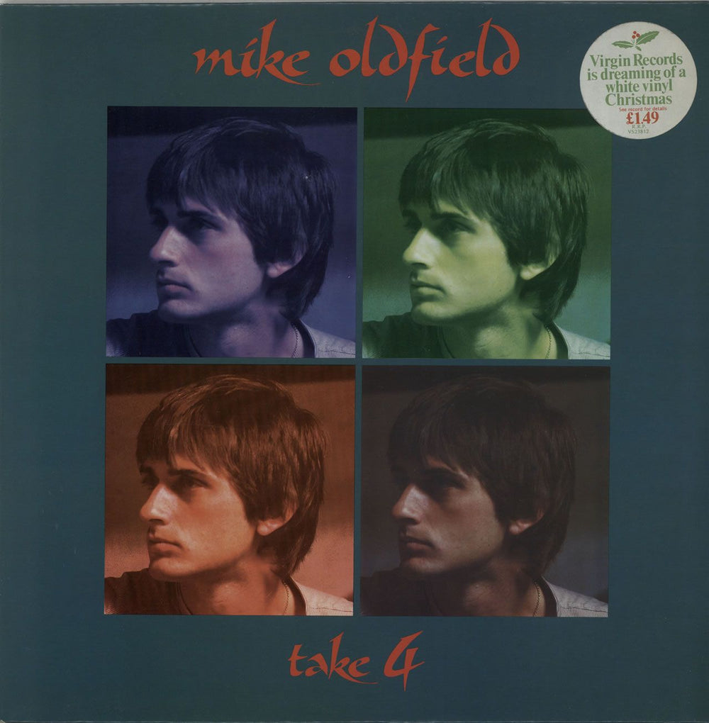 Mike Oldfield Take 4 - White Vinyl - stickered p/s UK 12" vinyl single (12 inch record / Maxi-single) VS23812