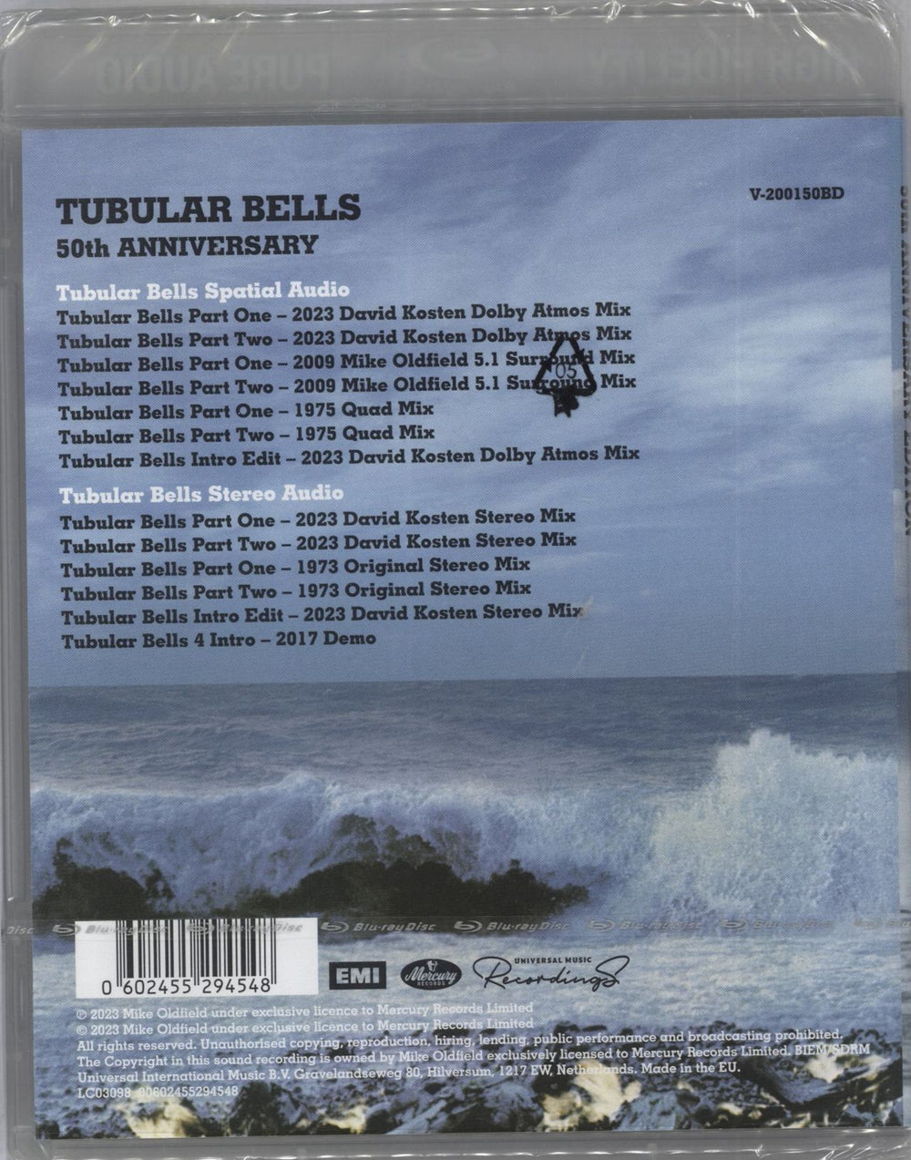 Mike Oldfield Tubular Bells 50th Anniversary: Blu-Ray - Sealed UK Blu Ray DVD 0602455294548