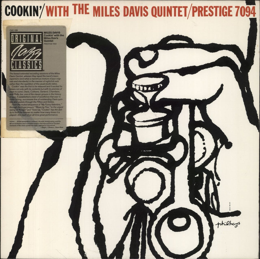 Miles Davis Cookin' With The Miles Davis Quintet - Stickered US vinyl LP album (LP record) OJC-128