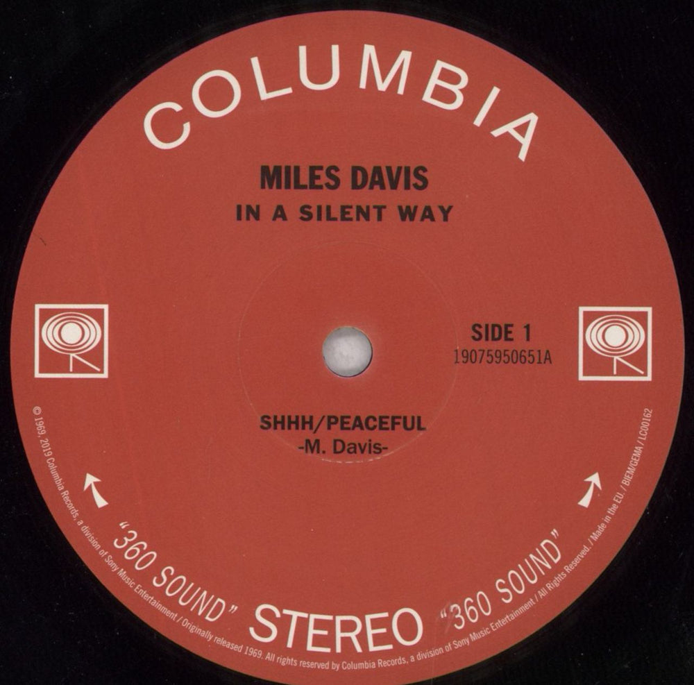 Miles Davis In A Silent Way - 180gm UK vinyl LP album (LP record) MDALPIN844071