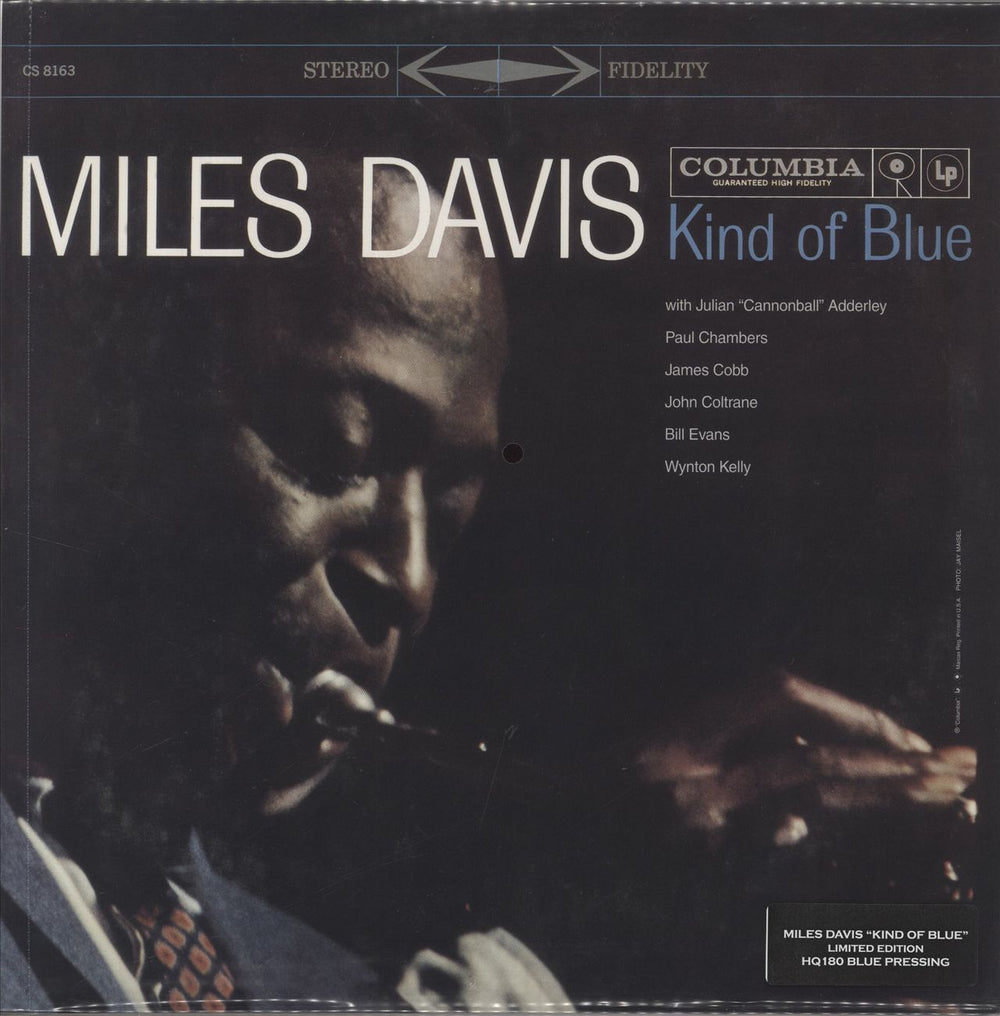 Miles Davis Kind Of Blue - 180gm Blue Vinyl - Sealed UK vinyl LP album (LP record) CS8163