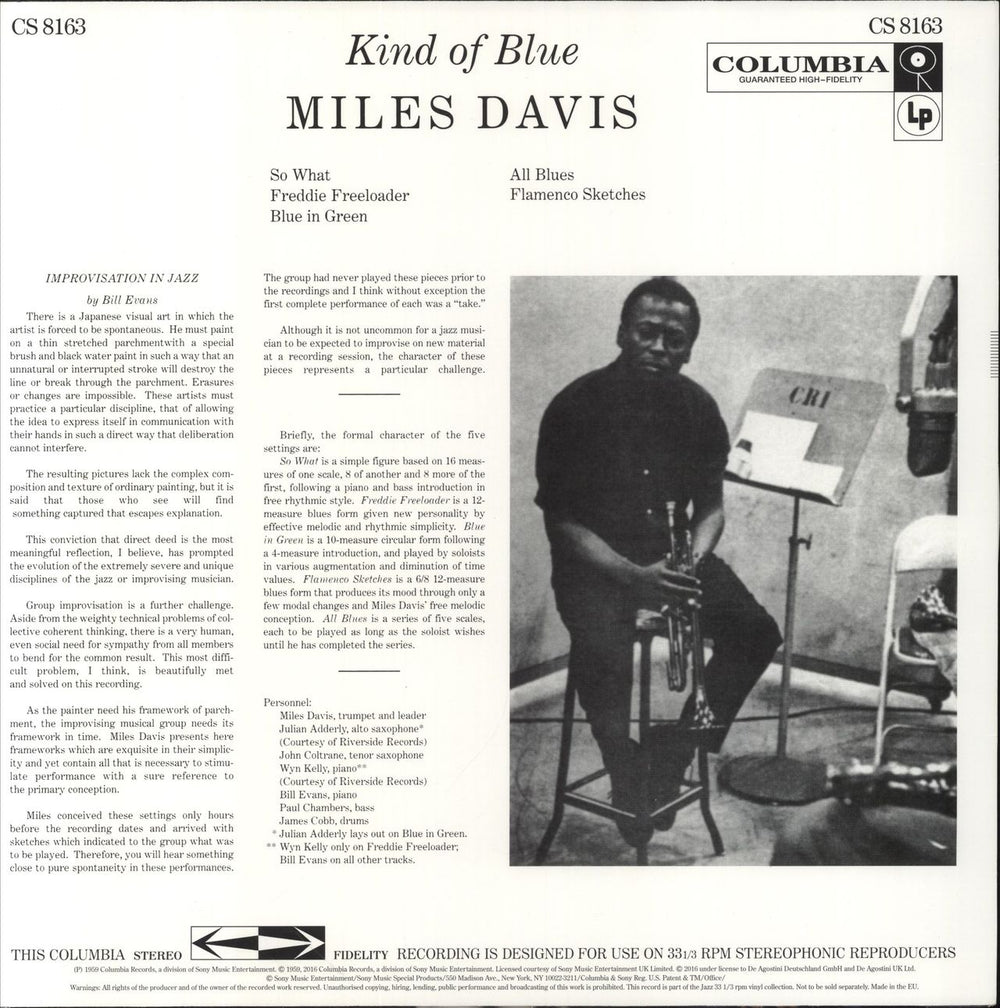 Miles Davis Kind Of Blue - 180gram Vinyl UK vinyl LP album (LP record)