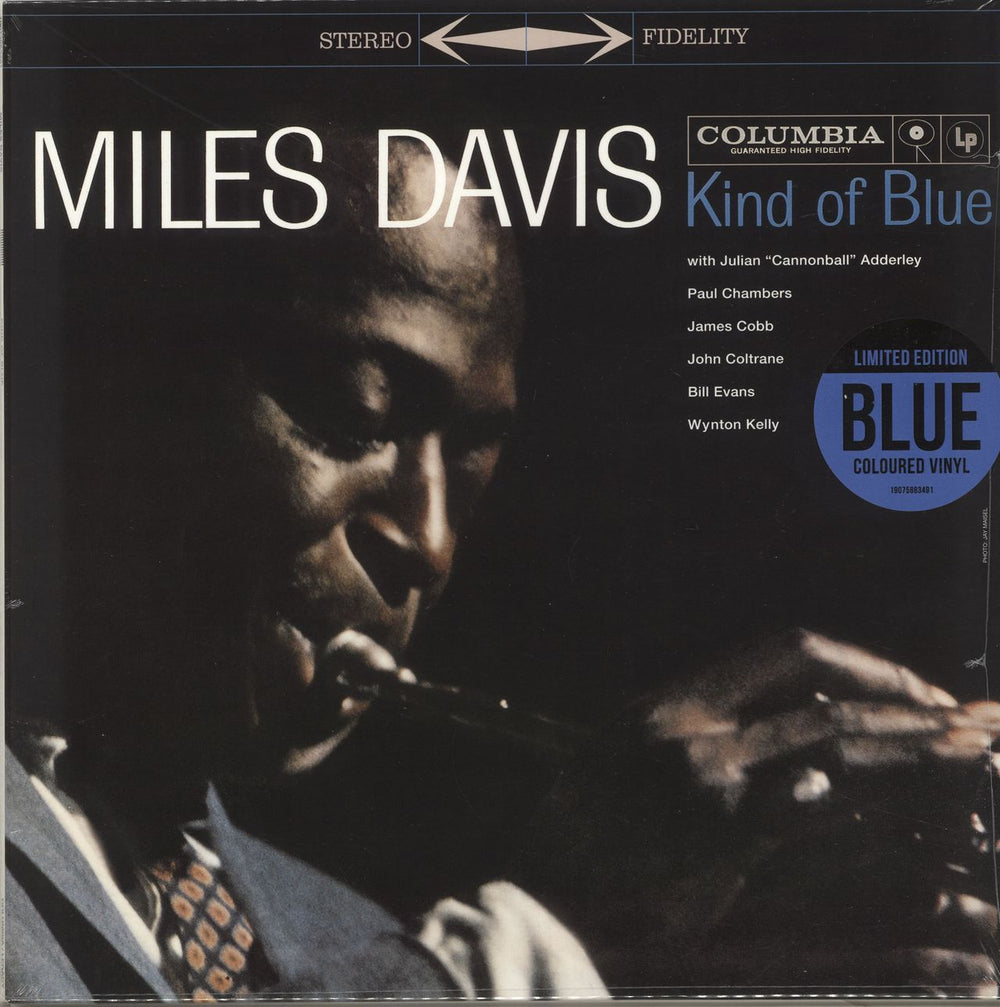 Miles Davis Kind Of Blue - Blue Vinyl - Sealed UK vinyl LP album (LP record) 19075883491