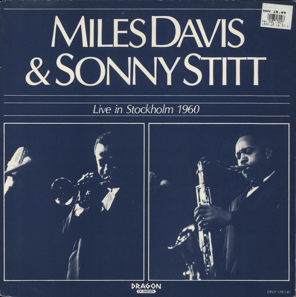 Miles Davis Live In Stockholm 1960 Swedish 2-LP vinyl record set (Double LP Album) DRLP129/130